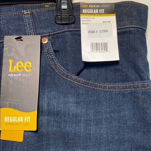 Mens Lee Jeans Regular Fit Straight Leg - Picture 1 of 9